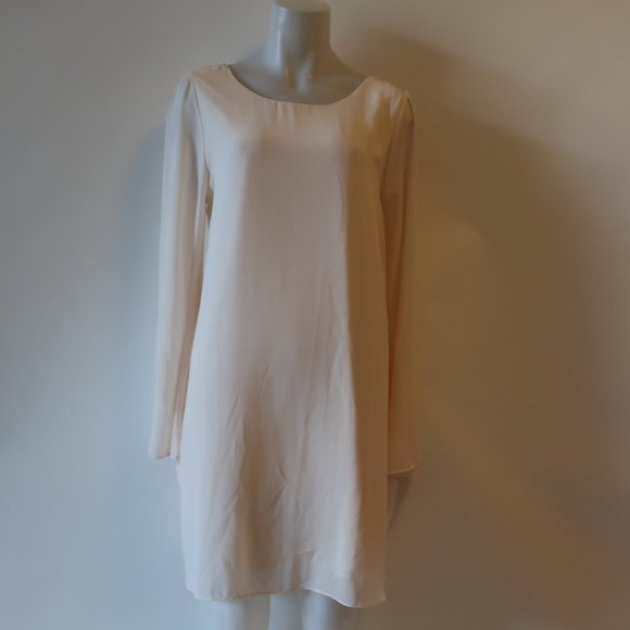 NWT WOMENS FIRST LOOK CREAM LONG SLEEVE DRESS SZ L* - Picture 1 of 7